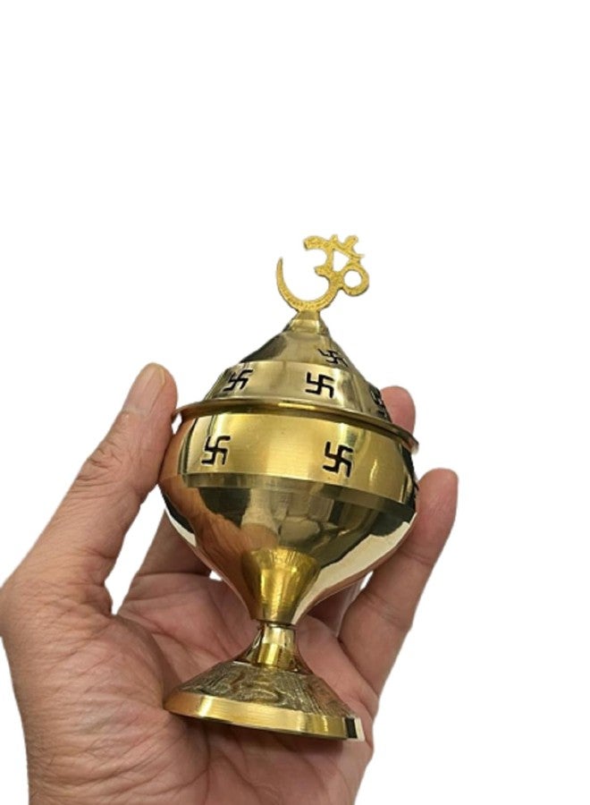 numeroastro Akhand Diya for Puja in Brass (13-14 Cms Approx) (1 Pc) - Image 4